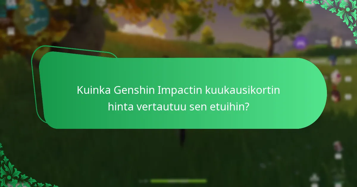 Mitkä hahmot voidaan avata Genshin Impactin kuukausikortilla?