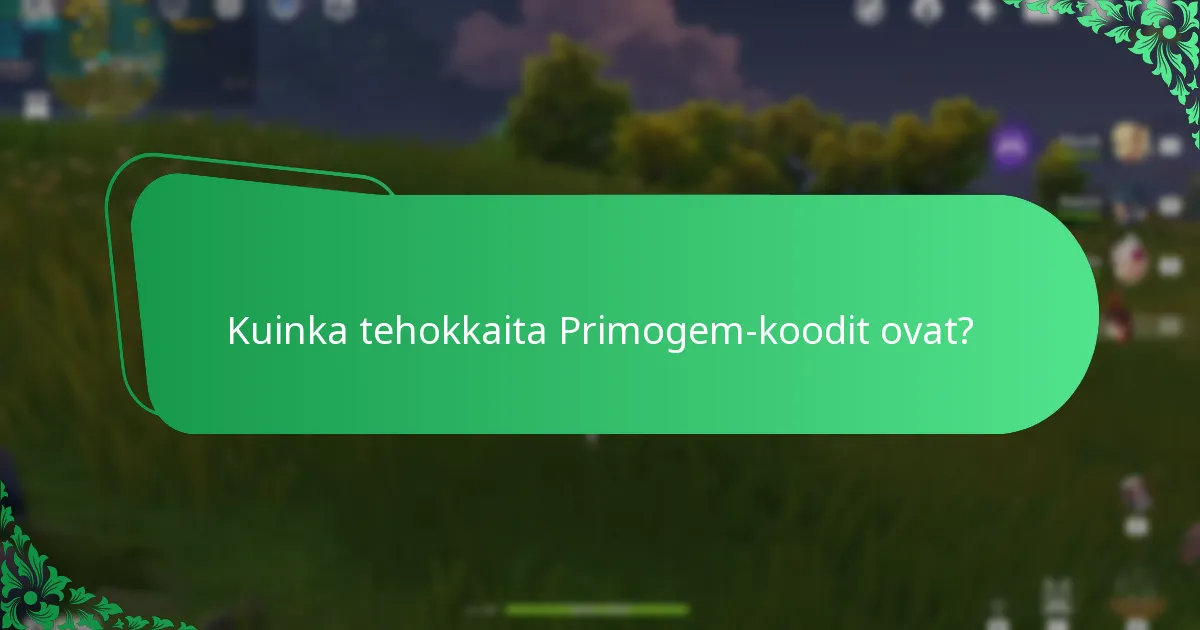Mitkä ovat historialliset Primogem-koodit?