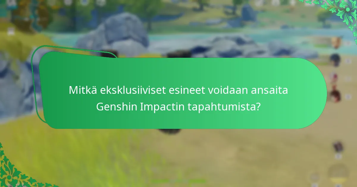 Mitkä resurssipalkinnot ovat saatavilla Genshin Impactin tapahtumissa?