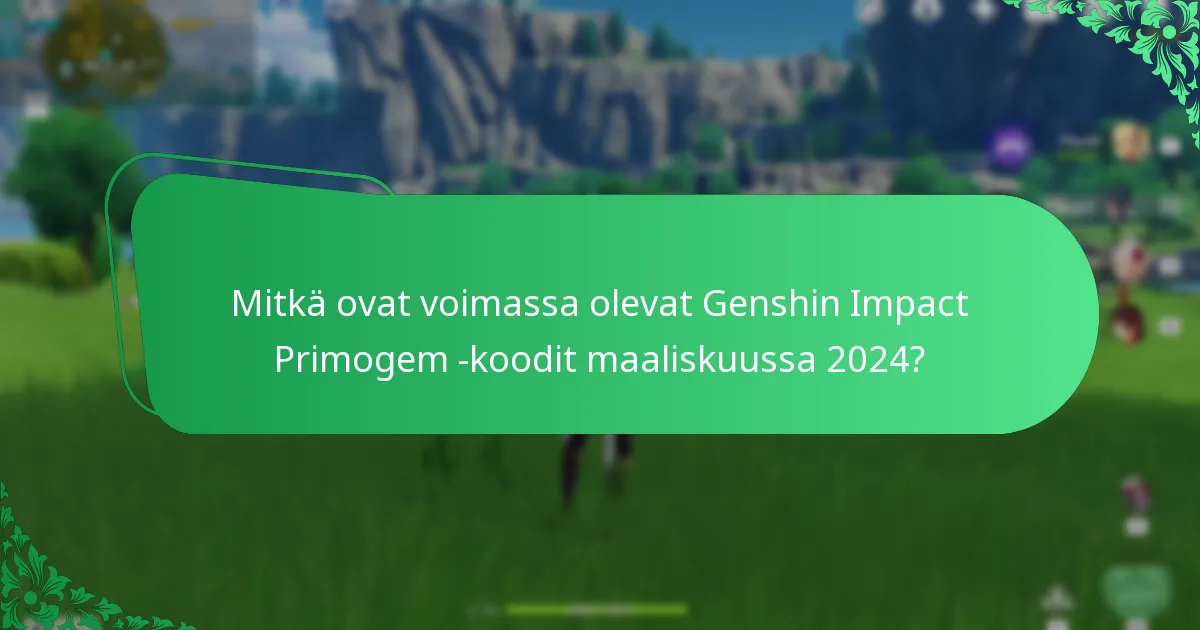 Kuinka lunastan Genshin Impact Primogem -koodit?